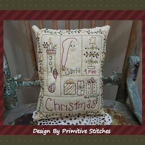 Christmas Sampler--Primitive Stitchery E-PATTERN by Primitive Stitches-Instant Download