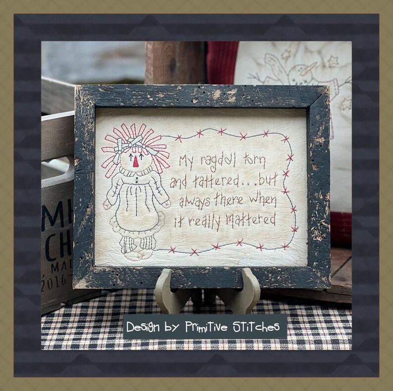My Ragdoll--primitive Stitchery E-pattern-by Primitive Stitches-instant ...