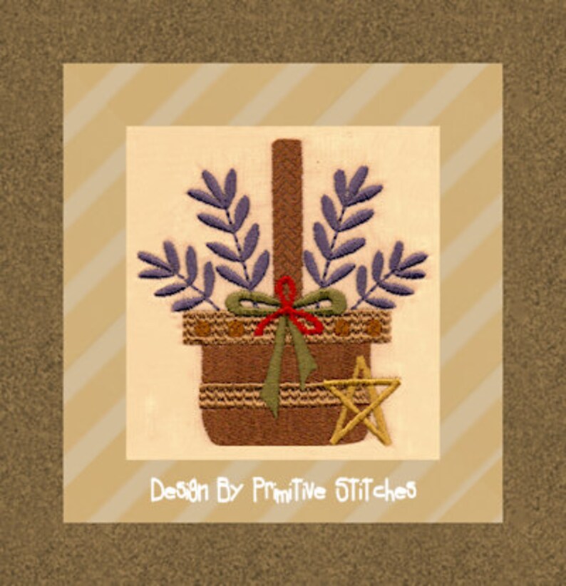 MACHINE EMBROIDERY-Prairie Basket 2-4x4-Fill-Instant Download