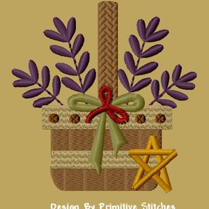 MACHINE EMBROIDERY-Prairie Basket 2-4x4-Fill-Instant Download