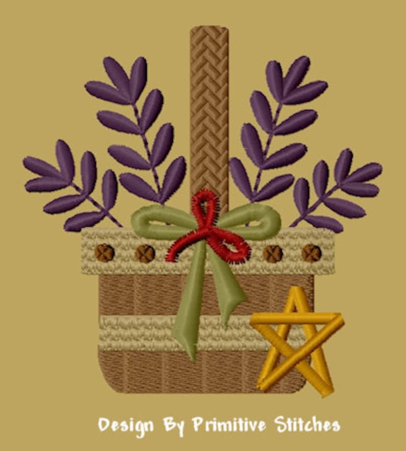 MACHINE EMBROIDERY-Prairie Basket 2-4x4-Fill-Instant Download