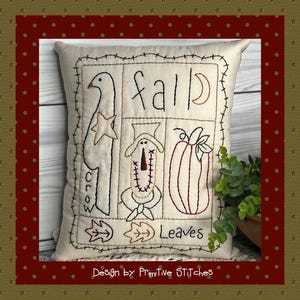 Fall Sampler-Primitive Stitchery  E-PATTERN by Primitive Stitches-Instant Download