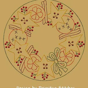 MACHINE EMBROIDERY-Orange, Cinnamon Spice Candle Mat-8-Inch-CW-Instant Download