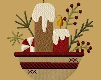 NEW-MACHINE EMBROIDERY-The Christmas Bowl-5x7-fill-Instant Download