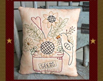 Summer Samen-Primitive Stickerei E-MUSTER-Sofortdownload