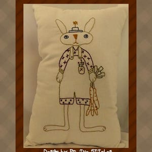 Paashaas: primitief borduurpatroon E-PATROON: INSTANT DOWNLOAD