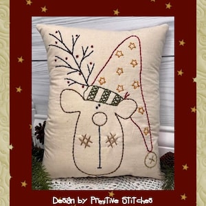 Rudy Reindeer-E-PATTERN-Primitive Stitchery-Instant Download-by Primitive Stitches
