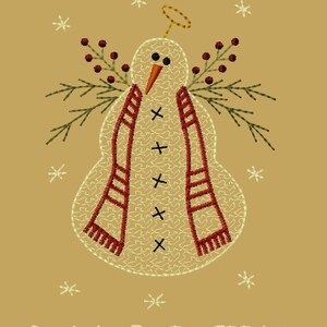 NEW-MACHINE EMBROIDERY-Season of White Snowman-5x7