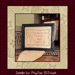My Favorite PlacePrimitive Stitchery E-PATTERN by Primitive Stitches-Instant Download image 3