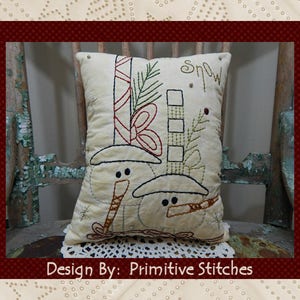 Schnee --Primitive Stitchery E-PATTERN von Primitive Stitches-Sofortdownload