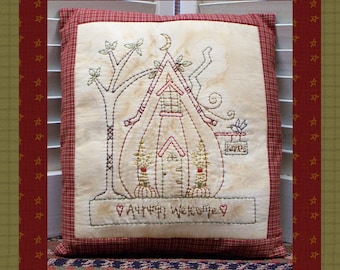 Autumn Welcome-Primitive Stitchery  E-PATTERN by Primitive Stitches-Instant Download