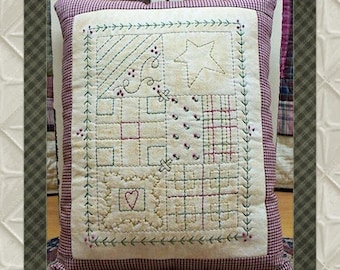 Pine Berry Quilt-Primitive Stitchery E-PATTERN-INSTANT DOWNLOAD