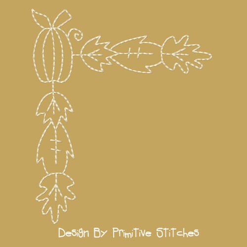 MACHINE EMBROIDERY Redwork-fall Stippling--5 Piece-add on Set-5x7 ...