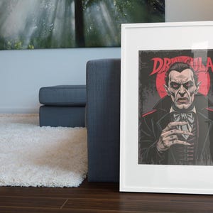 Vintage Dracula Digital Art | Gothic Horror Wall Decor
