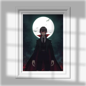 Gothic Vampire Digital Wall Art – Dark and Elegant Halloween Decor Printable
