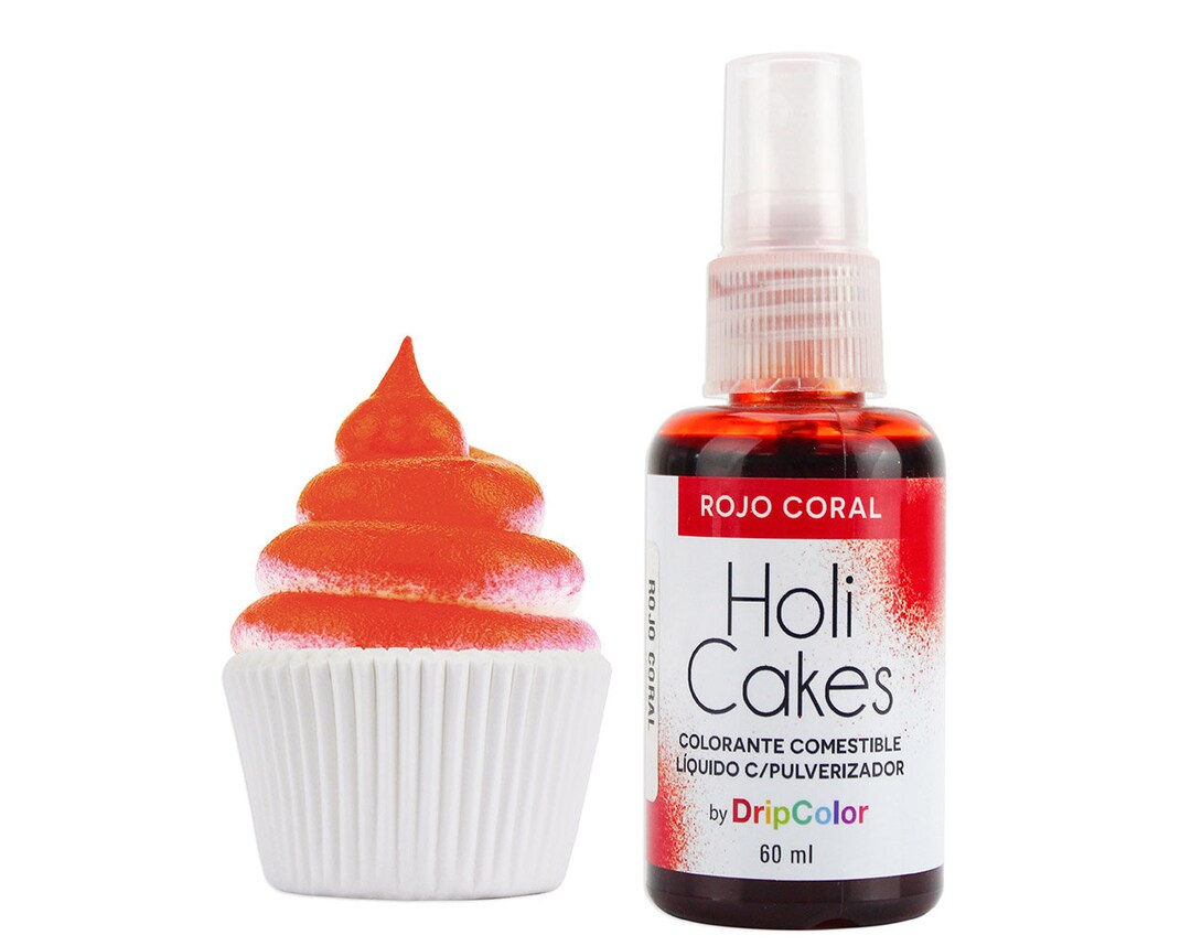 Coral Red Pump Spray Food Coloring Achieve an Airbrushed Look on Your