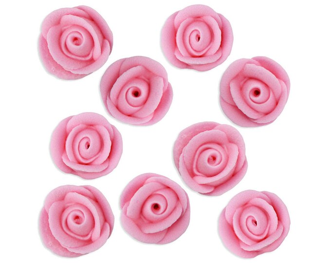 Pink Icing Roses Pink Sugar Roses, Pastel Pink Icing Roses, Light Pink