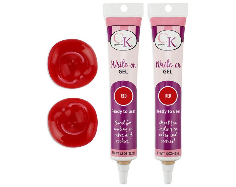Red Decorating Gel red icing for lettering cakes or adding Etsy