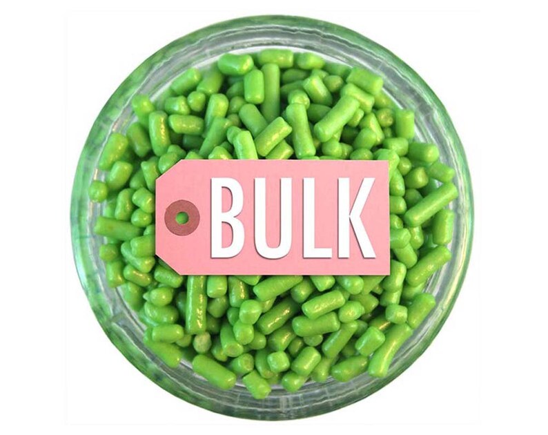 Lime Green Jimmies BULK 1lb vibrant lime green sprinkles Etsy