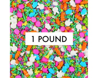 Spring Garden Party Sprinkle Blend 1 LB - a fun blend of Easter and spring sprinkles for decorating Easter cakes, cookies, and treats!