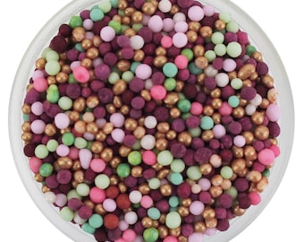 Rose Cottage Nonpareils Blend, Round Cake Decoration, Tiny Edible Sprinkles