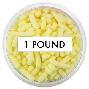 Light Yellow Jimmies 1 lbs - Hellgelbe Jimmies zum Dekorieren von Cupcakes, Kuchen, Cakepops, Keksen sowie von Eiscreme und anderen süßen Leckereien!