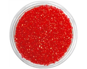 Red Sanding Sugar - red sprinkles for decorating cupcakes, cakes, cakepops, and cookies