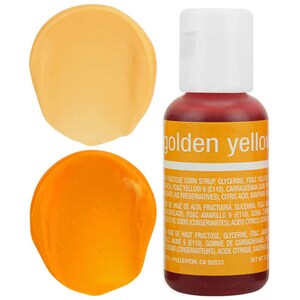 Golden Yellow Gel Food Coloring - Chefmaster, Golden Yellow Food Color, Yellow Coloring, Yellow Frosting, Yellow Icing, Cookie Cake