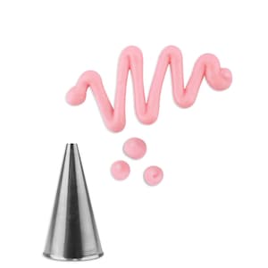 Round #5 Decorating Tip - round decorating tip, small round cupcake decorating tip, piping lines and dots