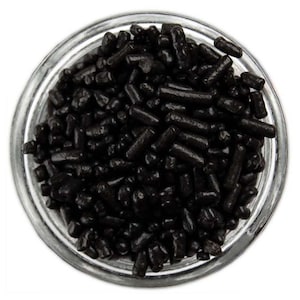 Black Jimmies - black sprinkles for decorating cupcakes, cakes, cakepops, cookies, and ice cream