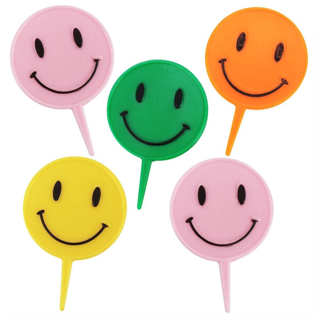 Retro Smiley Face Picks - Etsy