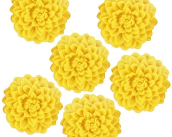 Yellow Fondant Mum Flowers