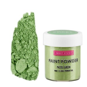Pastel Green Edible Paint Powder - A revolutionary colored dust that can be made into a perfect paint using our paint powder activator.