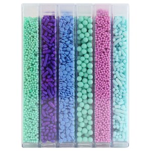 Sea Breeze Sprinkle Assortment- fun sprinkle tubes of blues, mint green and purple, for cookies, cakes, cupcakes, parties and gifts