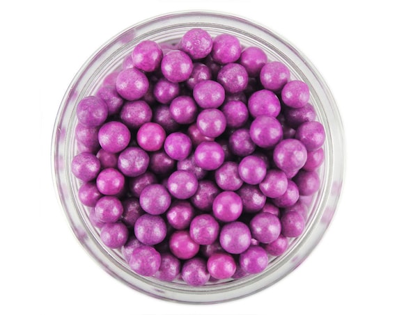 Pearly Fuchsia Sugar Pearls Edible Shimmer Bright Magenta Purple Sugar  Pearl Sprinkles, Fuchsia Sprinkles 
