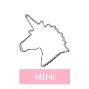 Mini Unicorn głowy Cookie Cutter - miniaturowe jednorożca Foremka, jednorożec głowy foremki do ciastek, ciasteczek i kremówki.