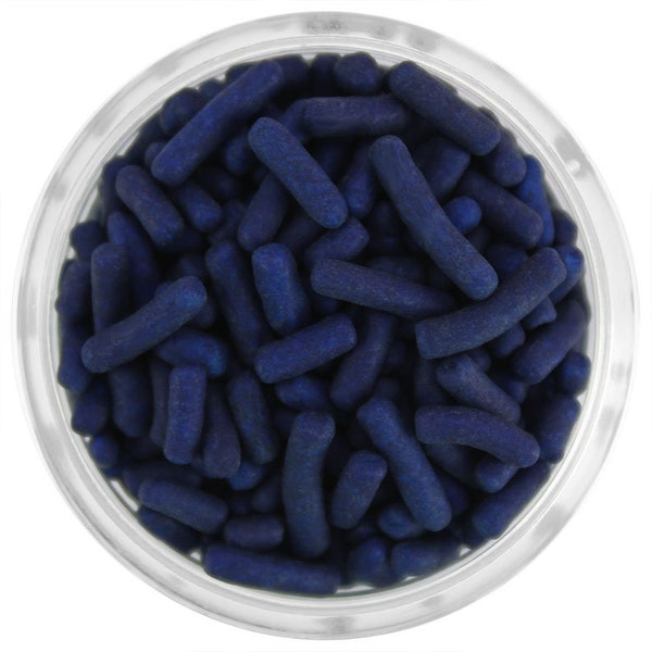 Navy Blue Jimmies - pretty dark blue sprinkles for decorating cupcakes, cakes, cakepops, cookies, and ice cream