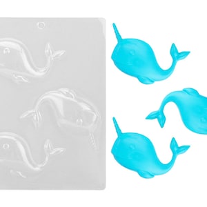 Narwhal Chocolate Mold - A cute narwhal mold for use with candy melts and chocolate!