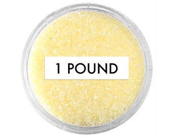 Pastel Yellow Sanding Sugar 1 LB - light yellow fine sugar for decorating cupcakes, cakes, cakepops, and cookies.