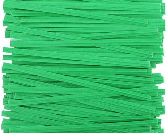 Green Paper Twist Ties