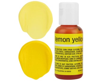 Lemon Yellow Gel Food Coloring - Chefmaster - Lemon Yellow Food Color, Yellow Coloring, Yellow Frosting, Yellow Icing, Cookie Cake