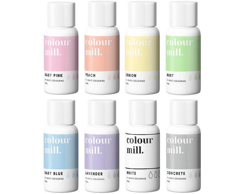 Pastel Rainbow Colour Mill Oil Based Food Coloring Pack an Etsy