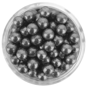 Pearly Black Sugar Pearls 5-6mm- essbare schwarze Zuckerperlen Streuseln, Essperlen, metallic schwarz