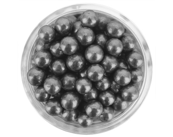 Pearly Black Sugar Pearls 5-6mm- edible black sugar pearl sprinkles, edible  pearls, metallic black