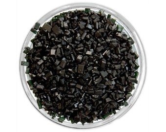 Black Chunky Sugar - vibrant black sugar crystals sprinkles for decorating cupcakes, cakes, cakepops, and cookies