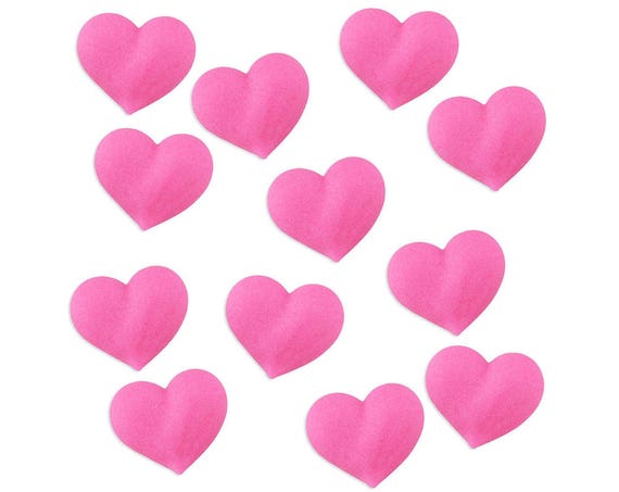 Pink Icing Hearts Pink Heart Sugars Pink Icing Heart | Etsy