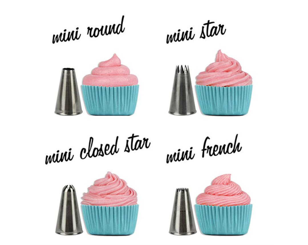 MINI Cupcake Decorating Tip Set a Set of Frosting Tips for Mini - Main Image