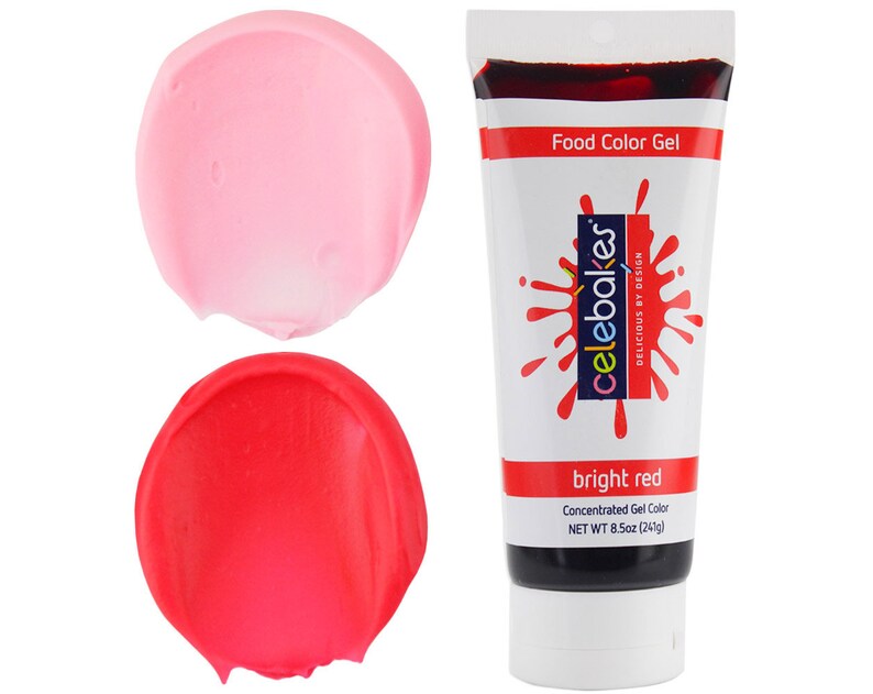 Bright Red Gel Food Coloring Celebakes 8.5 OZ Bright Red Etsy