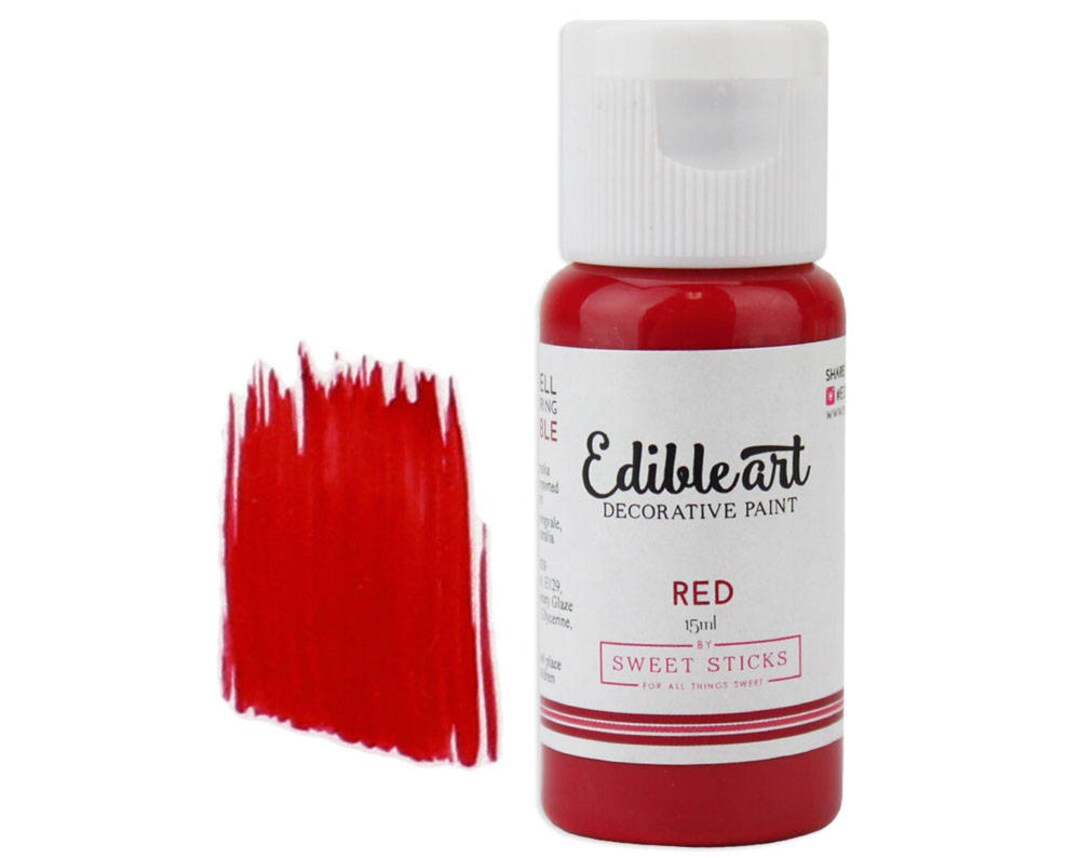 Red Edible Paint Edible Art Paint Edible Paint Edible Food Etsy