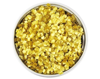 Gold Square Edible Glitter - metallic gold square edible glitter sprinkles, gold square sprinkles